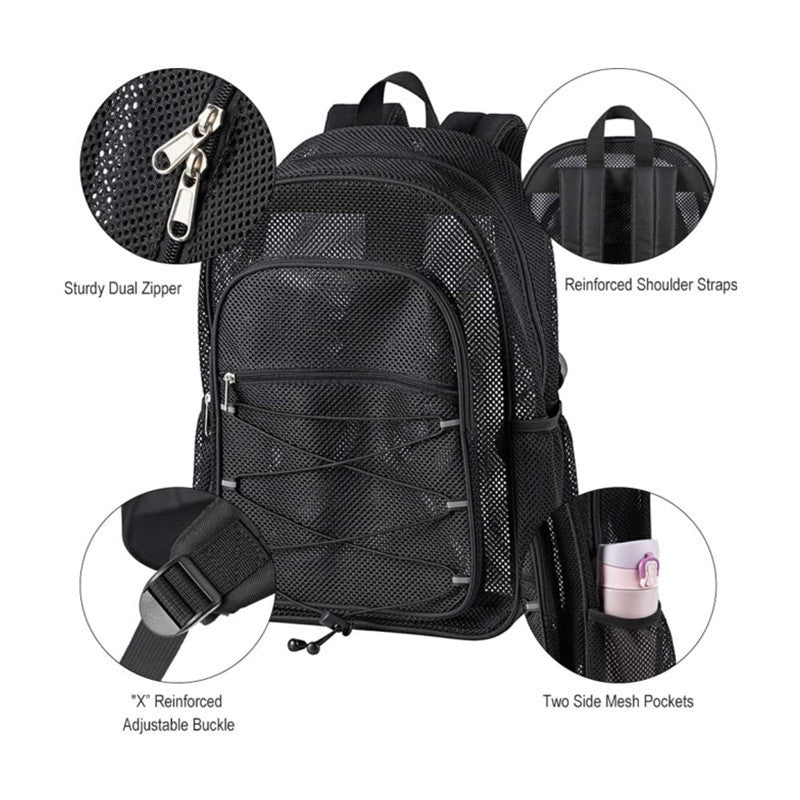 Heavy Duty Mesh Student Backpack Bag