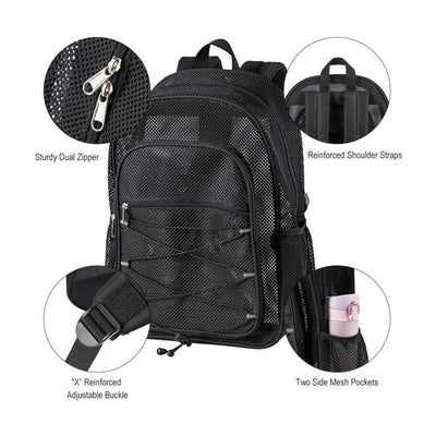 Heavy Duty Mesh Student Backpack Bag